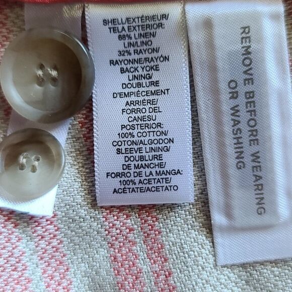 LOFT Linen Blend Jacket Size 6 NEW - Picture 6 of 6